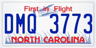 NC license plate DMQ3773