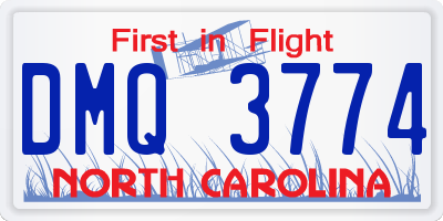NC license plate DMQ3774
