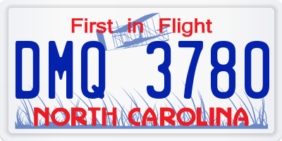NC license plate DMQ3780