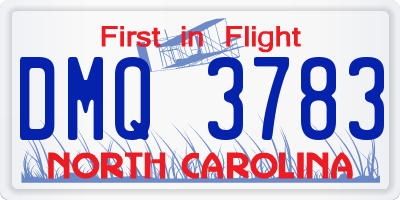 NC license plate DMQ3783