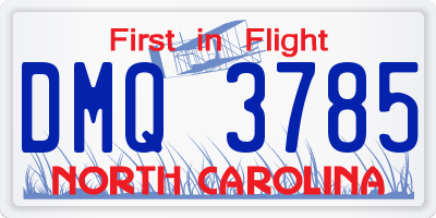 NC license plate DMQ3785