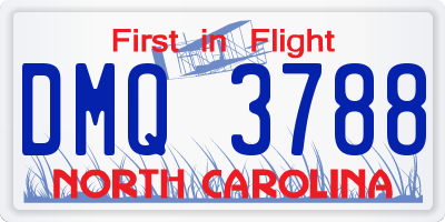 NC license plate DMQ3788