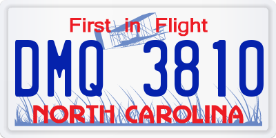 NC license plate DMQ3810