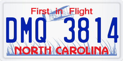 NC license plate DMQ3814
