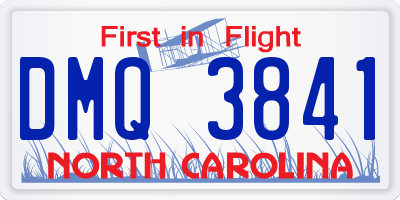 NC license plate DMQ3841