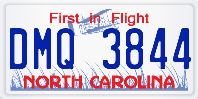 NC license plate DMQ3844