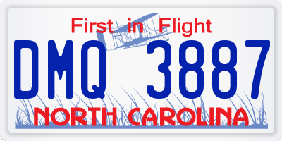 NC license plate DMQ3887