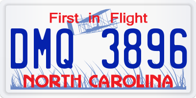 NC license plate DMQ3896