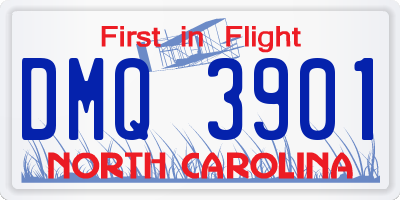 NC license plate DMQ3901