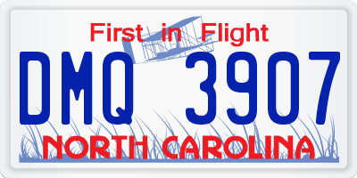 NC license plate DMQ3907