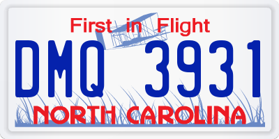 NC license plate DMQ3931