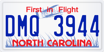 NC license plate DMQ3944