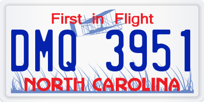 NC license plate DMQ3951