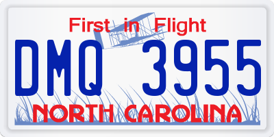 NC license plate DMQ3955