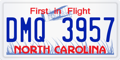 NC license plate DMQ3957