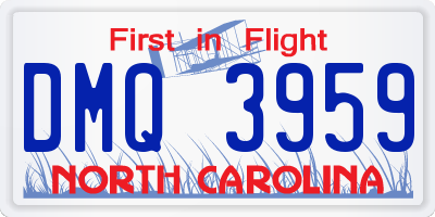 NC license plate DMQ3959