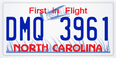 NC license plate DMQ3961
