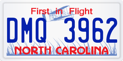 NC license plate DMQ3962
