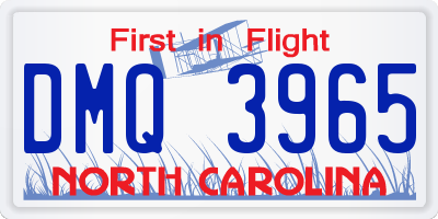NC license plate DMQ3965