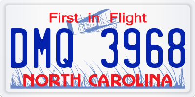 NC license plate DMQ3968