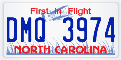 NC license plate DMQ3974