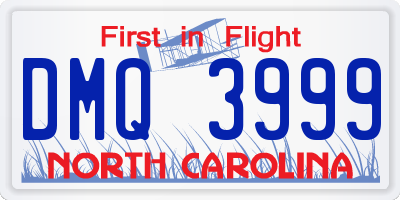 NC license plate DMQ3999