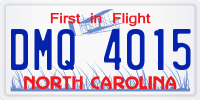 NC license plate DMQ4015