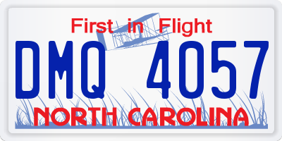NC license plate DMQ4057