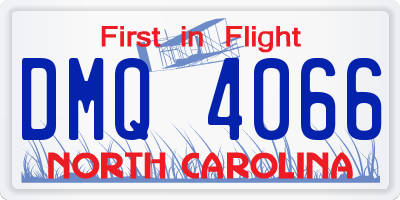 NC license plate DMQ4066
