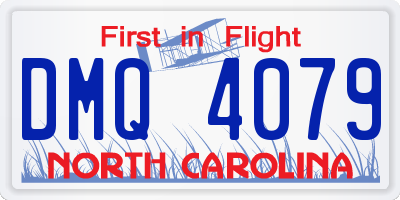 NC license plate DMQ4079