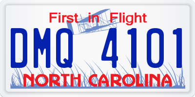 NC license plate DMQ4101