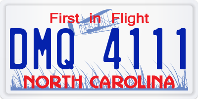 NC license plate DMQ4111