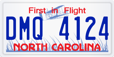 NC license plate DMQ4124