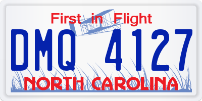 NC license plate DMQ4127