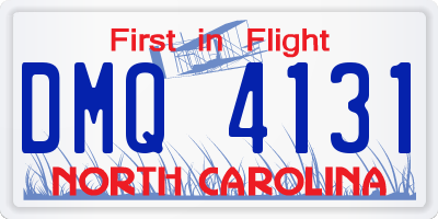 NC license plate DMQ4131