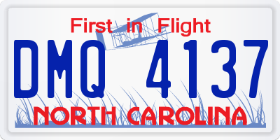 NC license plate DMQ4137