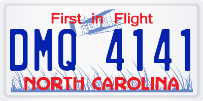 NC license plate DMQ4141