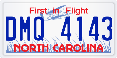 NC license plate DMQ4143