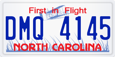 NC license plate DMQ4145