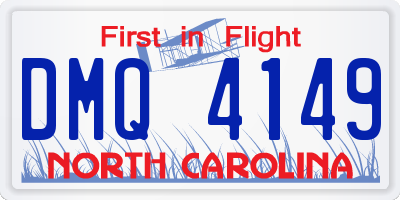 NC license plate DMQ4149