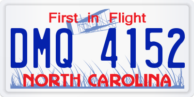 NC license plate DMQ4152