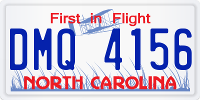 NC license plate DMQ4156