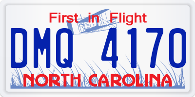 NC license plate DMQ4170