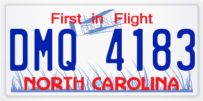 NC license plate DMQ4183