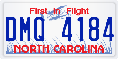 NC license plate DMQ4184