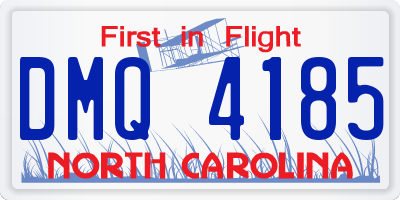 NC license plate DMQ4185