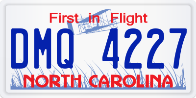 NC license plate DMQ4227