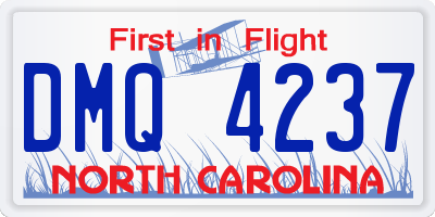 NC license plate DMQ4237
