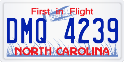 NC license plate DMQ4239