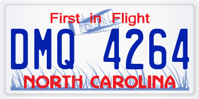 NC license plate DMQ4264
